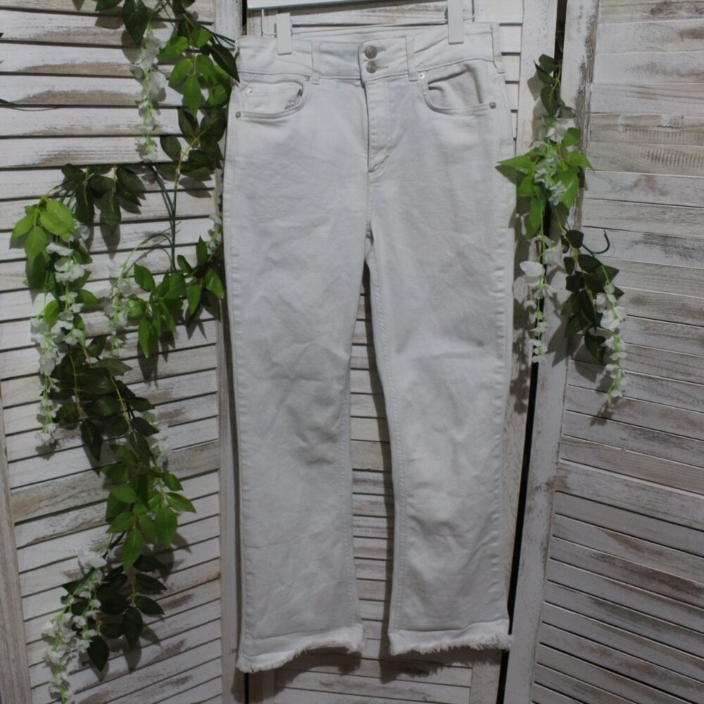 we the free people double button closure bleached jeans (1364)